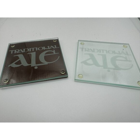 Big Rock Brewery Traditional Ale Glass Coasters 4" New in Box Calgary Beer - Picture 2 of 3